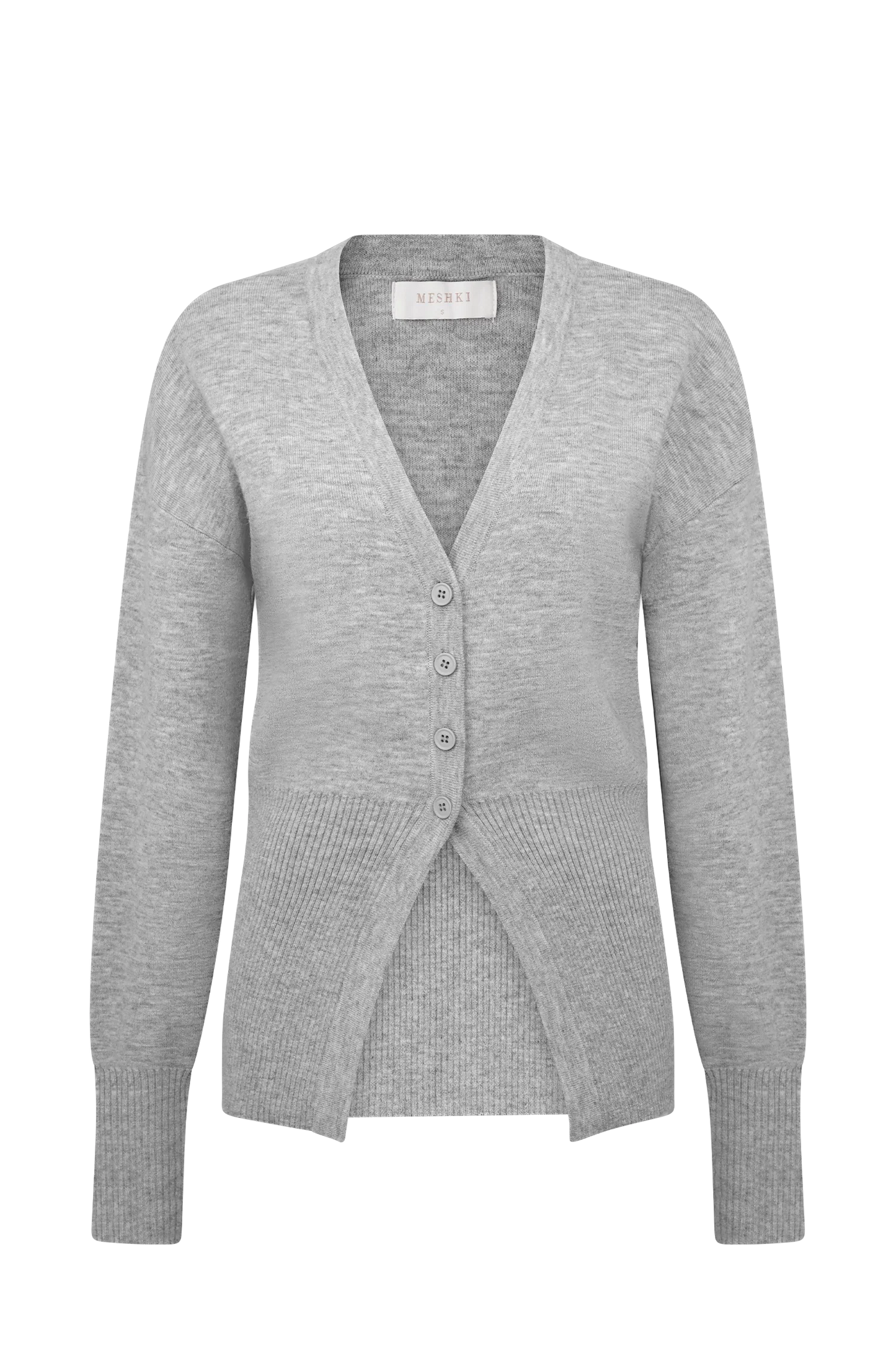 Alexia Buttoned Oversized Cardigan Grey Marle