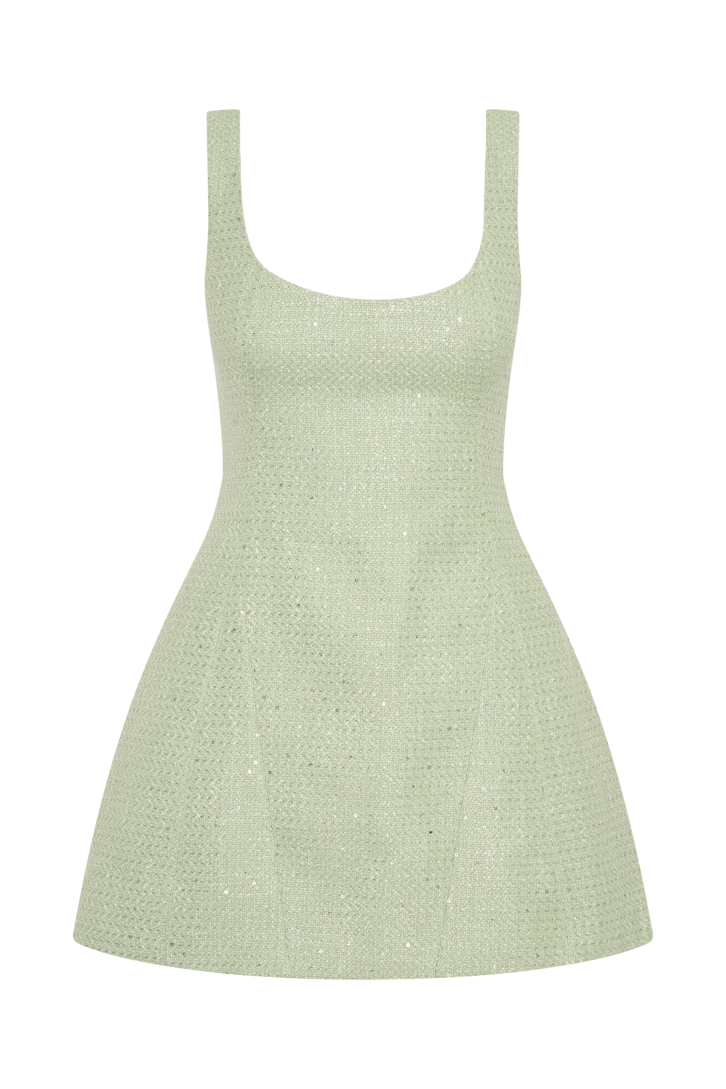 Beth Tweed Mini Dress Pastel Green