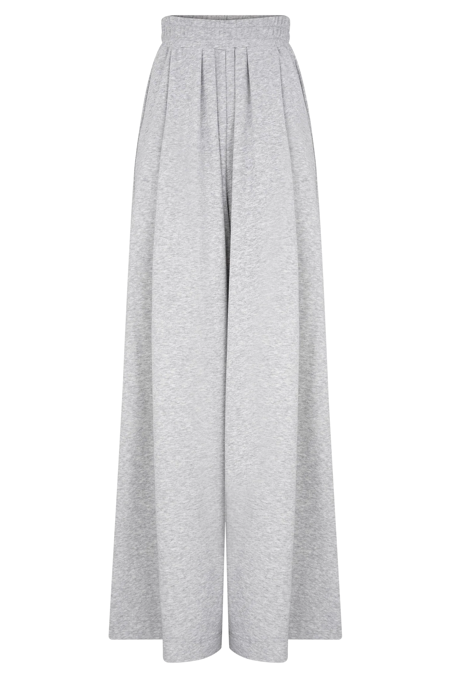 Aspen Gathered Wide Leg Jogger Light Grey Marle