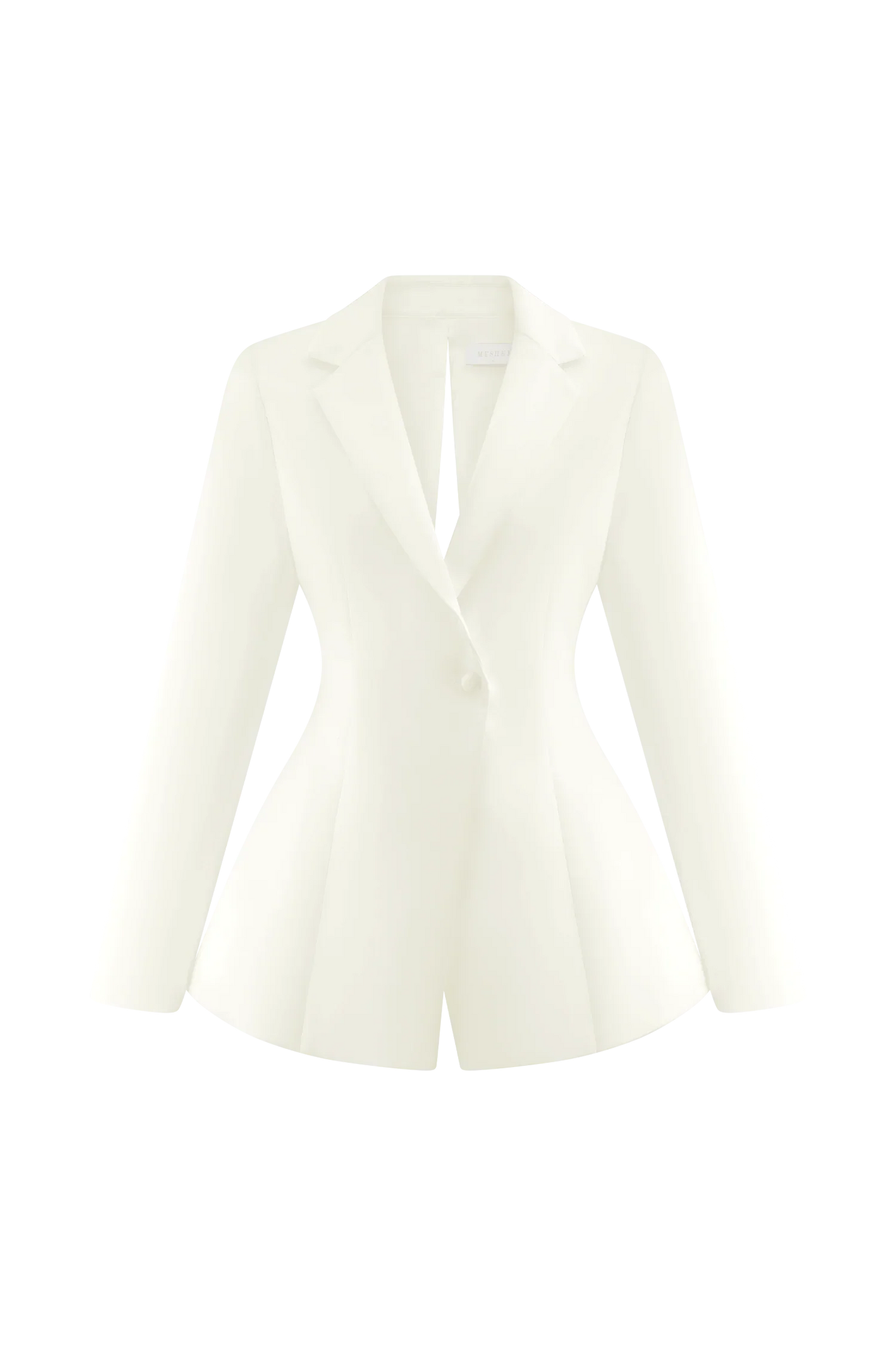 Ada Tailored Satin Blazer Ivory