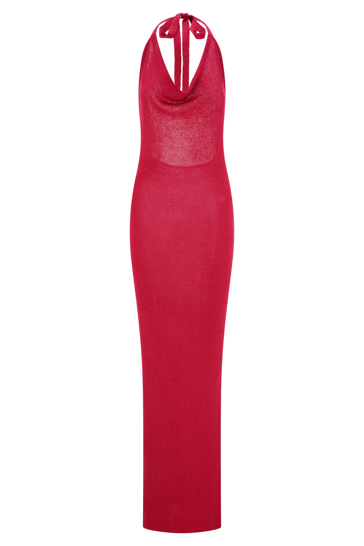 Ayella Cowl Knit Maxi Dress Raspberry