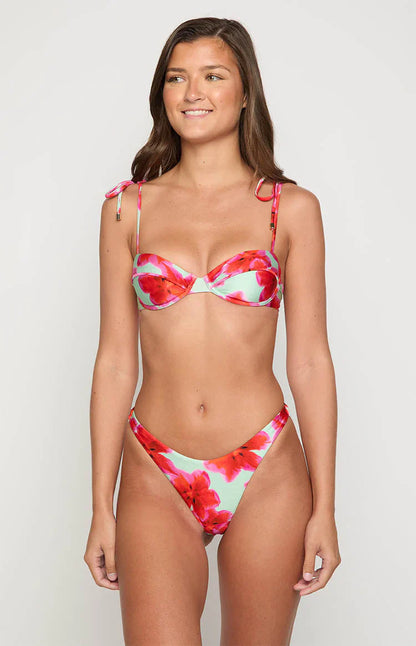 90 Swim Bianca Green Floral Bikini Bottoms