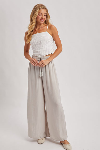 Dove Palazzo Wide Leg Maternity Pants