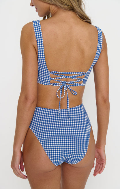 Waikiki Top ~ Blueberry Gingham