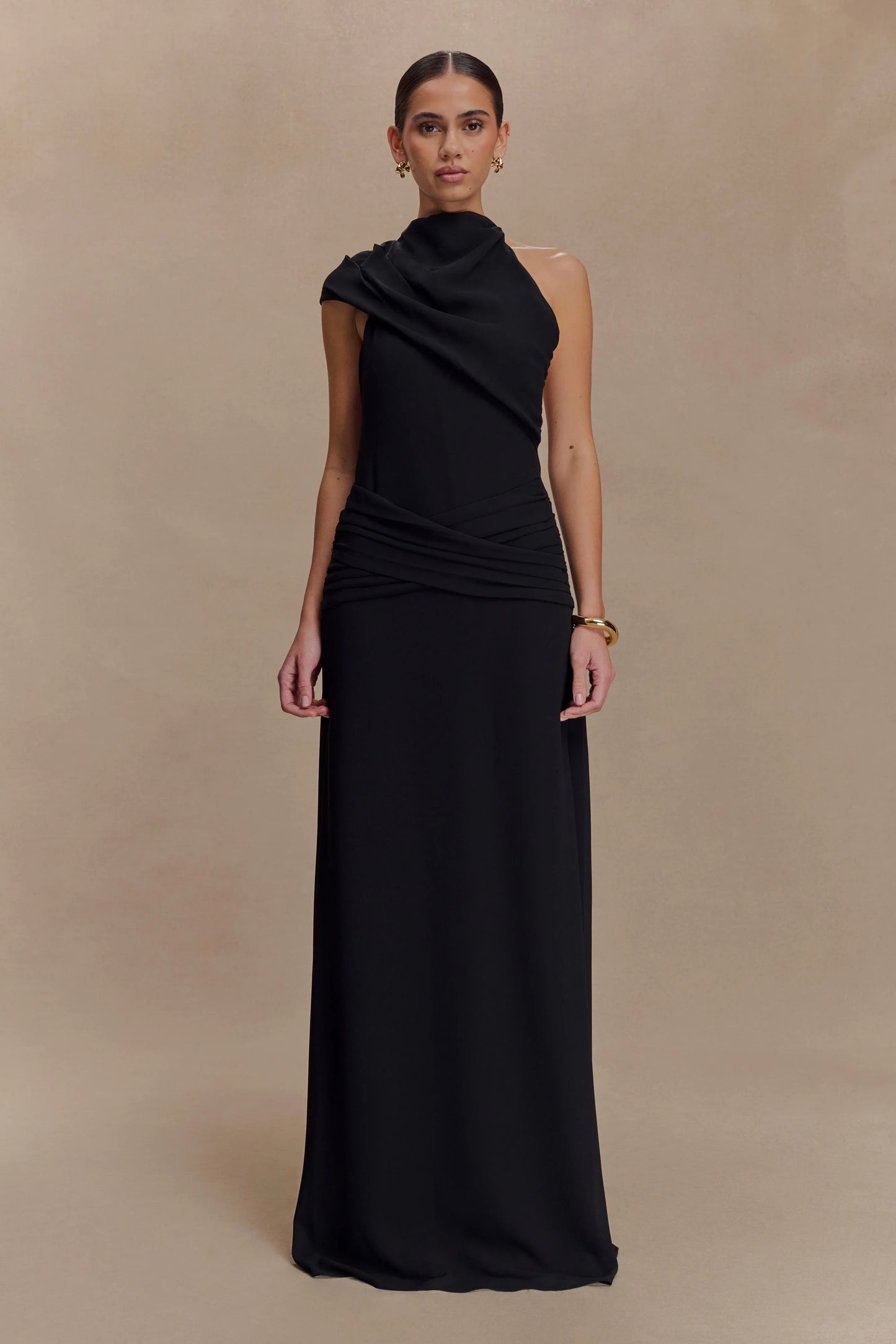 Analia Chiffon Maxi Dress Black