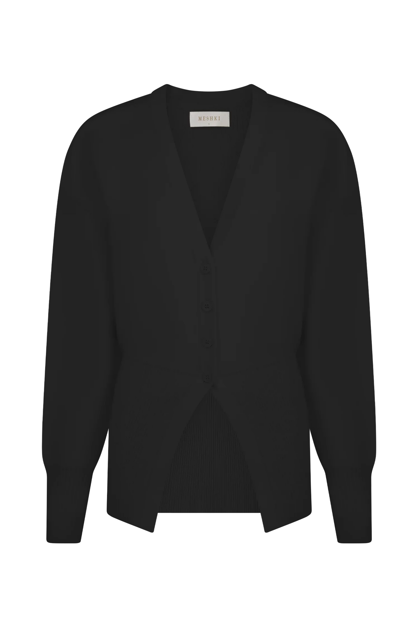 Alexia Buttoned Oversized Cardigan Black
