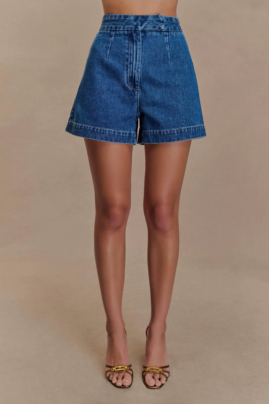 Abel Denim Shorts Dark Blue