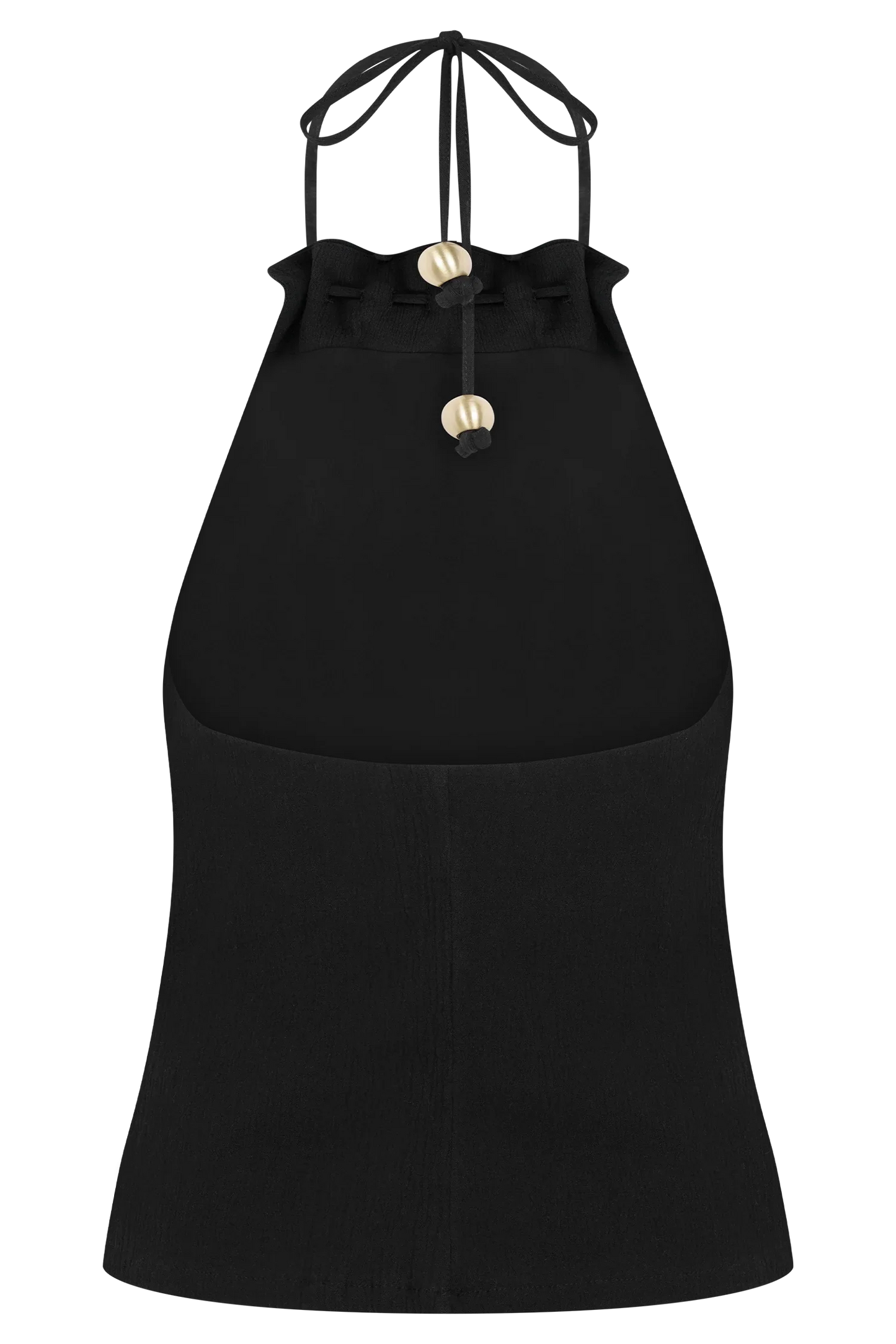 Abeda Cotton Top With Hardware Black