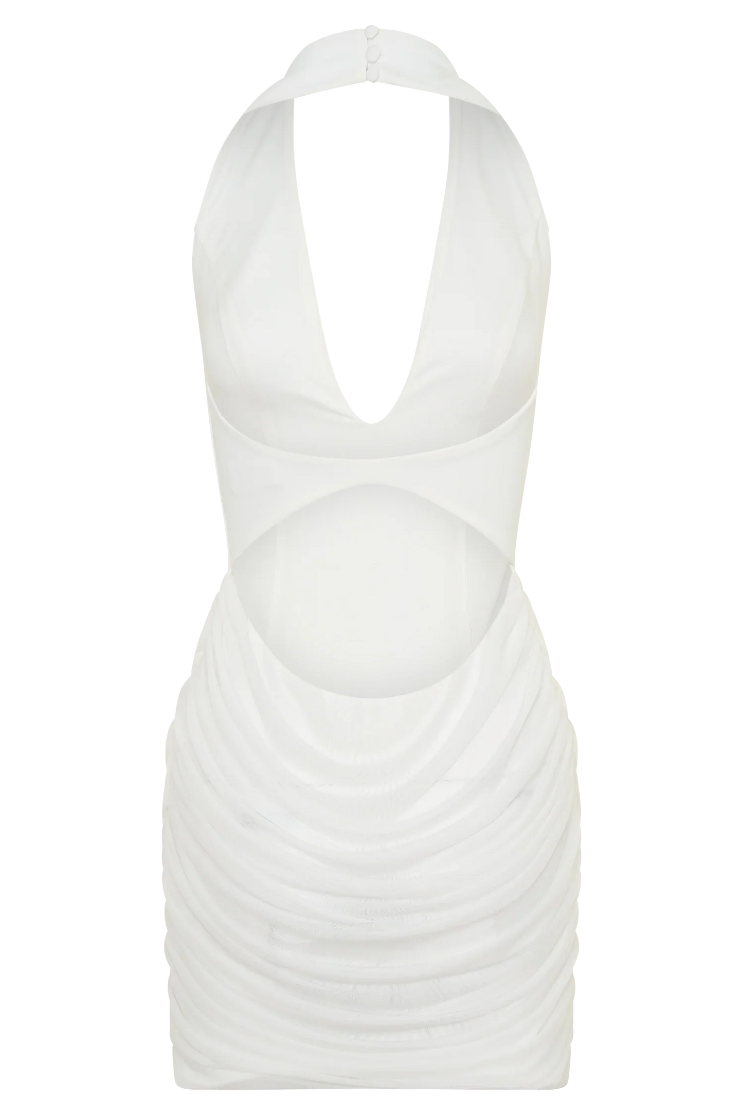 Anari Gathered Scuba Mini Dress White