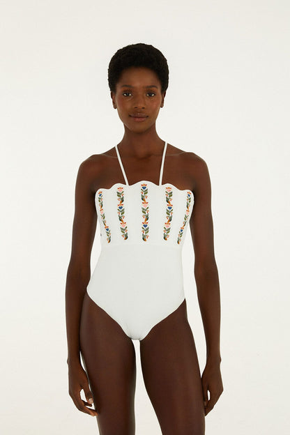 Off-White Stitched Garden Cropped One Piece