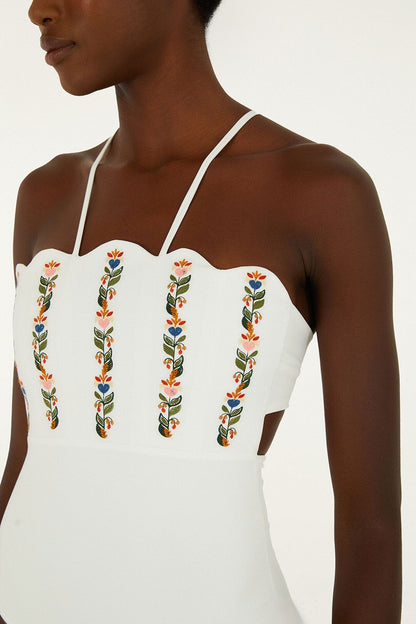 Off-White Stitched Garden Cropped One Piece