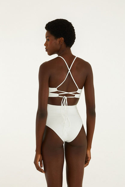 Off-White Stitched Garden Cropped One Piece