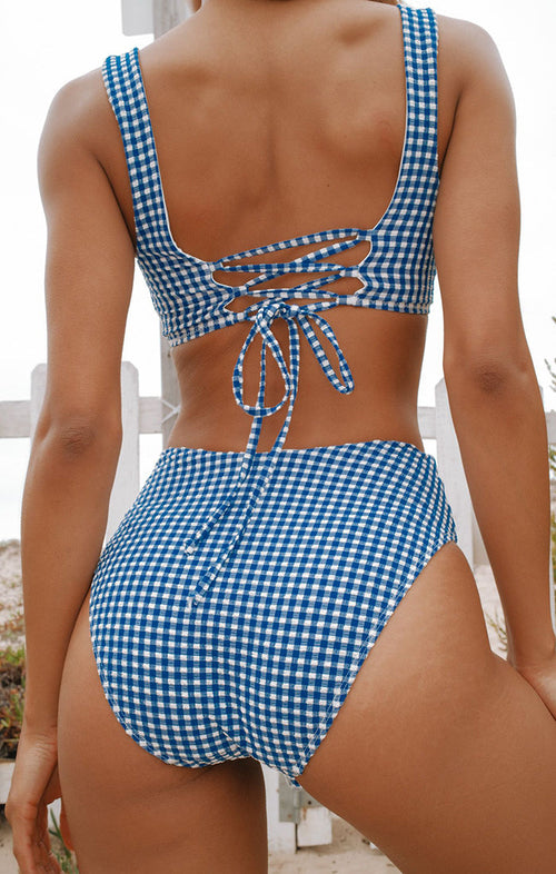 Waikiki Top ~ Blueberry Gingham