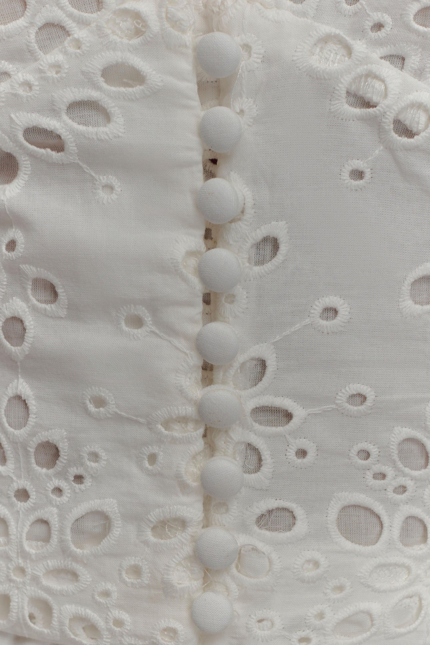 Arla Sleeveless Broderie Top White