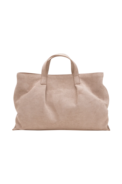 Baylor Faux Suede Bag Natural
