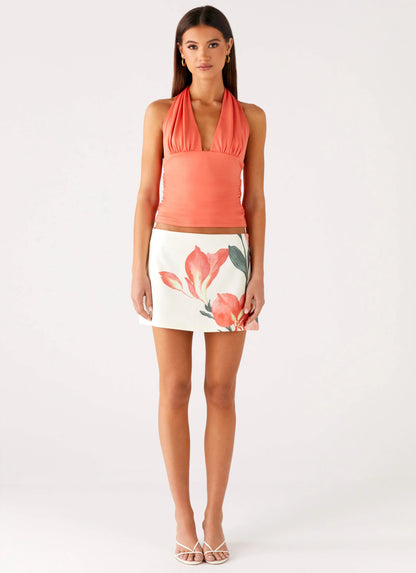 Avena Halter Top Coral