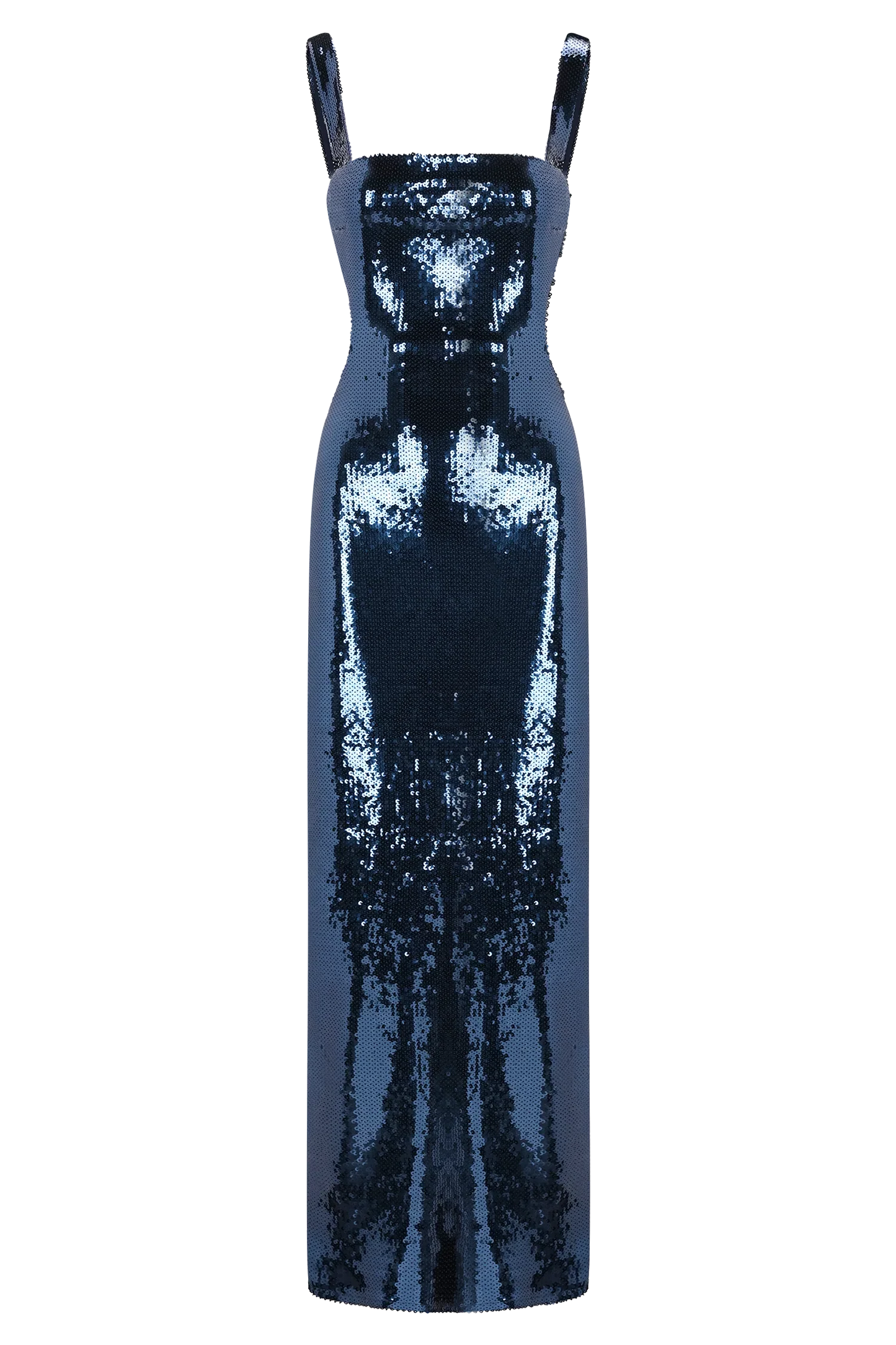 Adoria Sequin Cut Out Maxi Dress Navy