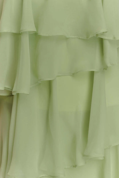Alexa Ruffle Chiffon Maxi Dress Pastel Lime