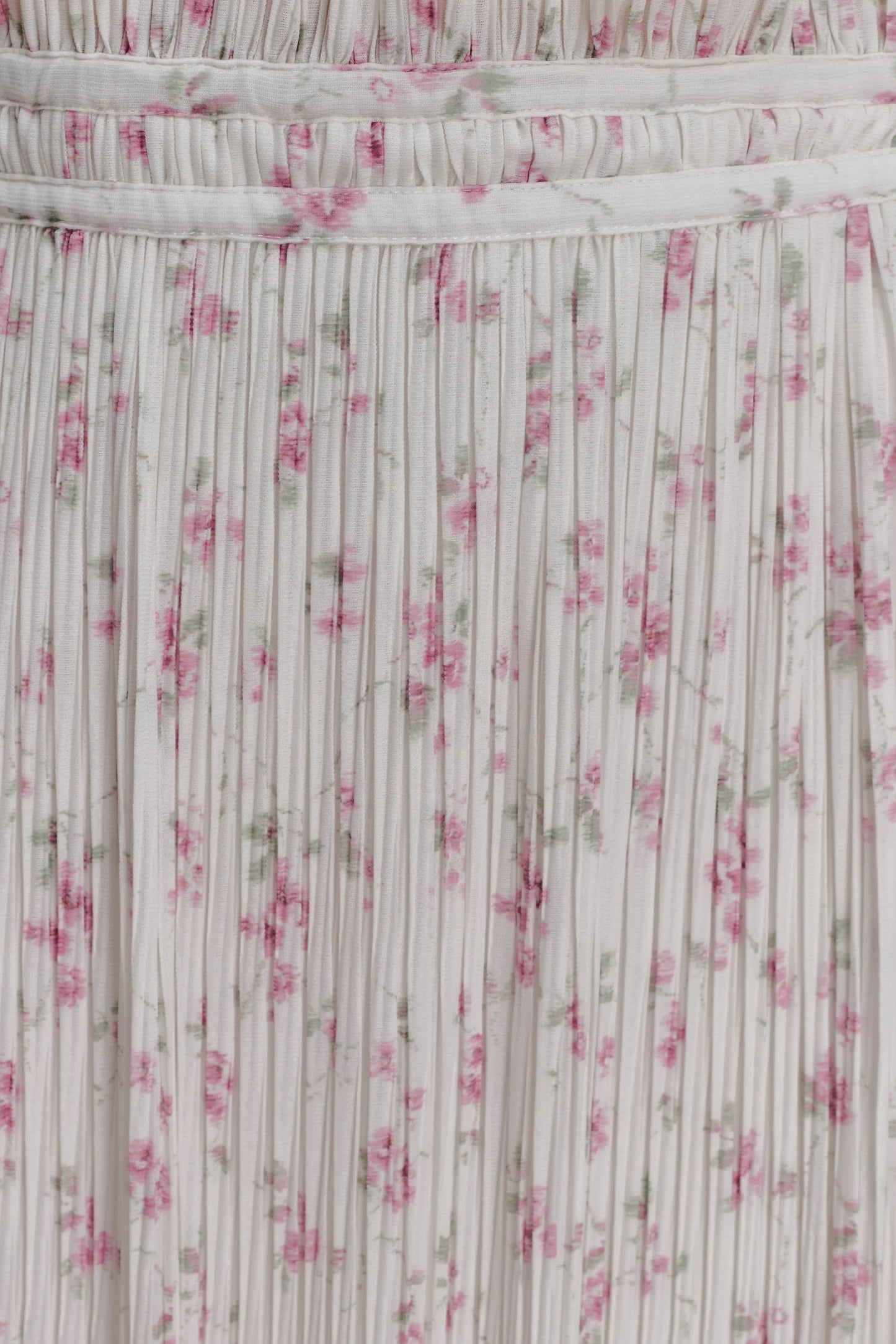 Amaris Gathered Plisse Maxi Skirt Floral Ditsy Print
