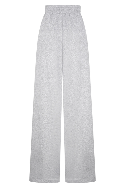 Aspen Gathered Wide Leg Jogger Light Grey Marle