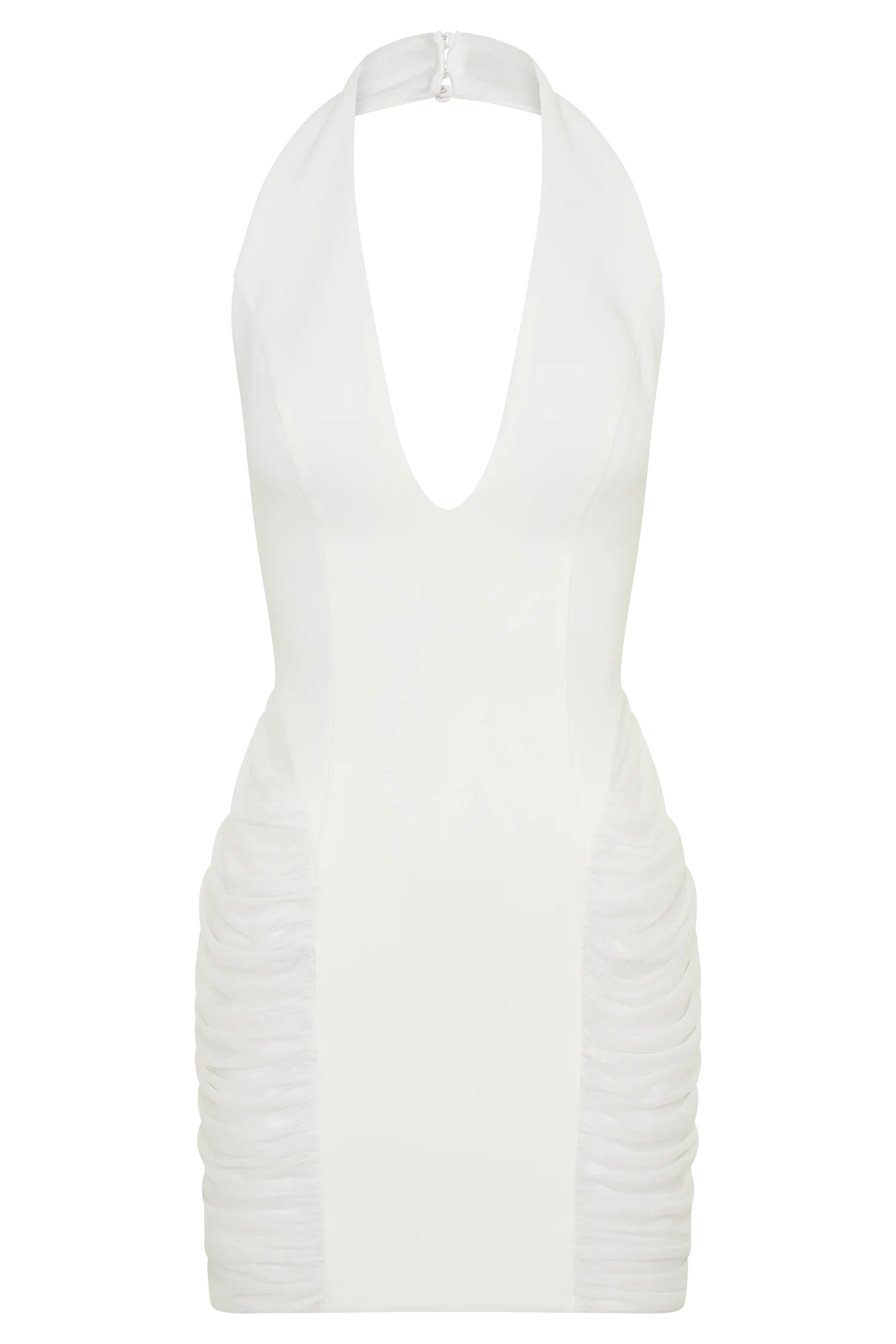 Anari Gathered Scuba Mini Dress White