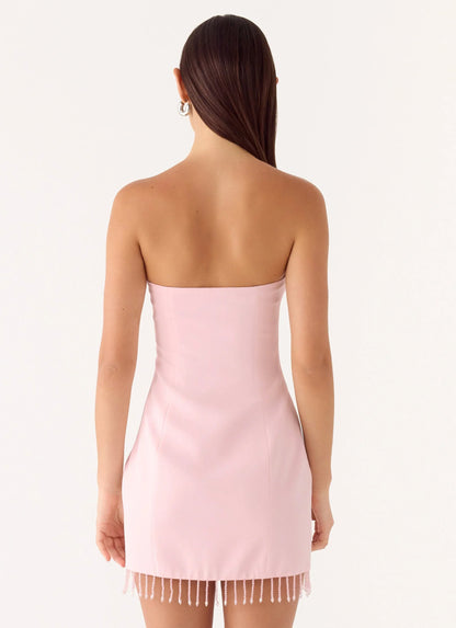 Arista Strapless Mini Dress Pink