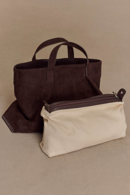 Baylor Faux Suede Bag Chocolate
