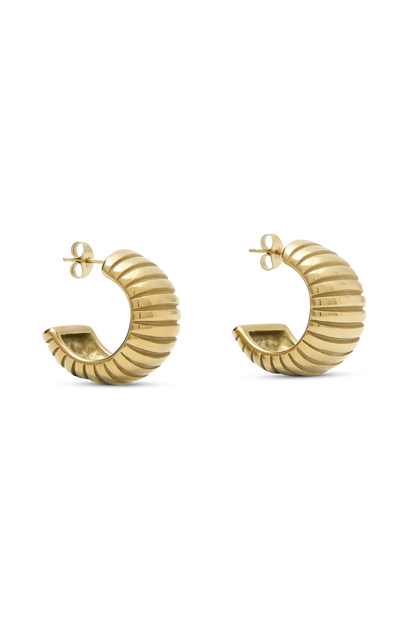 Amelia Textured Hoop Gold