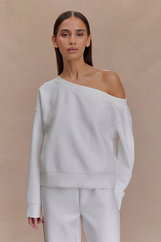 Aiden Slouchy Crew Jumper Ivory