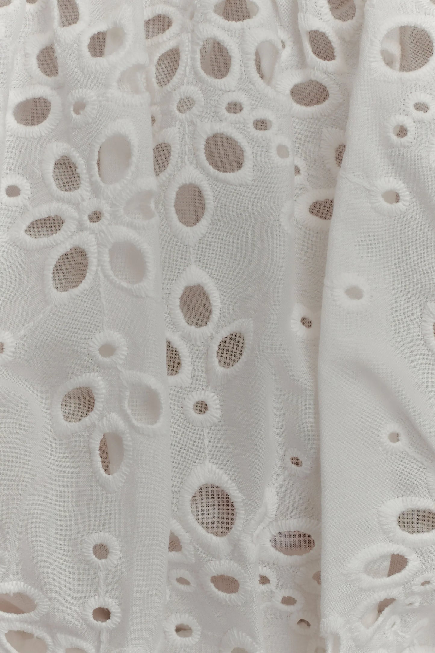 Autumn Off Shoulder Broderie Top White