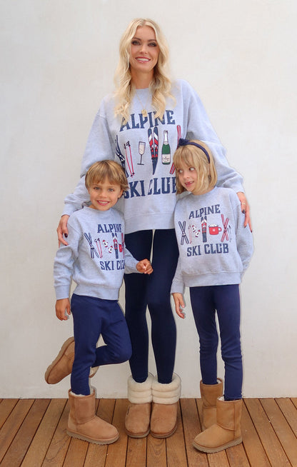 Davis Sweatshirt ~ Little Alpine Ski Club Graphic