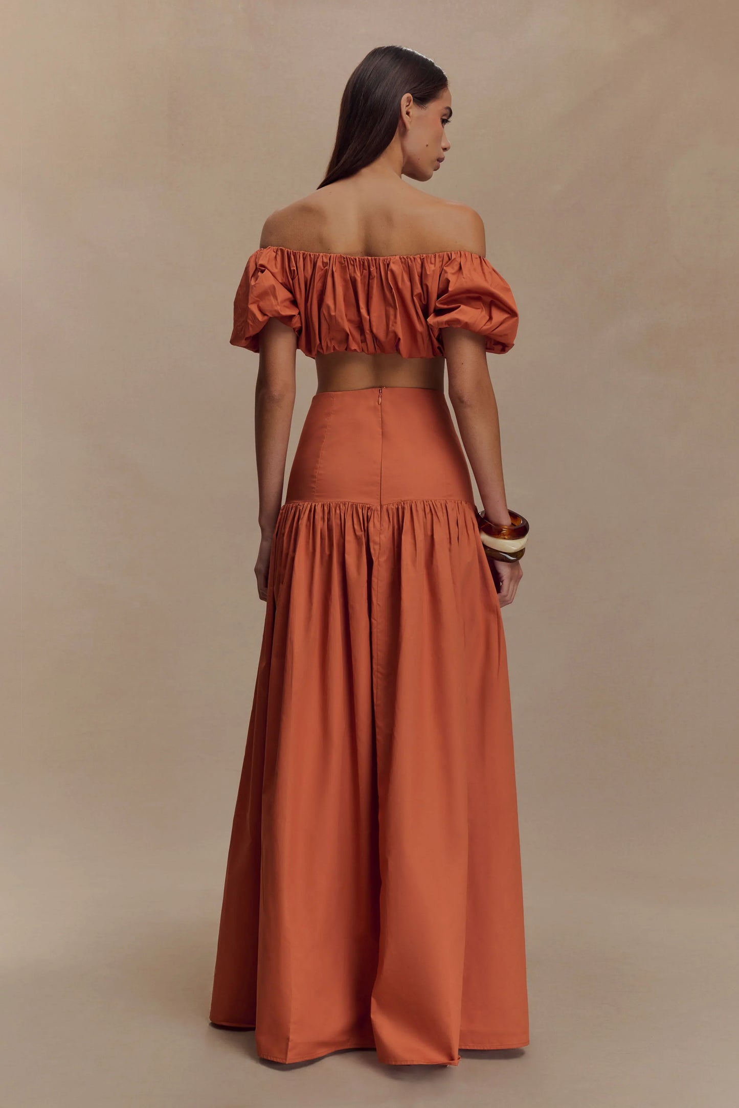 Autumn Maxi Skirt Burnt Orange