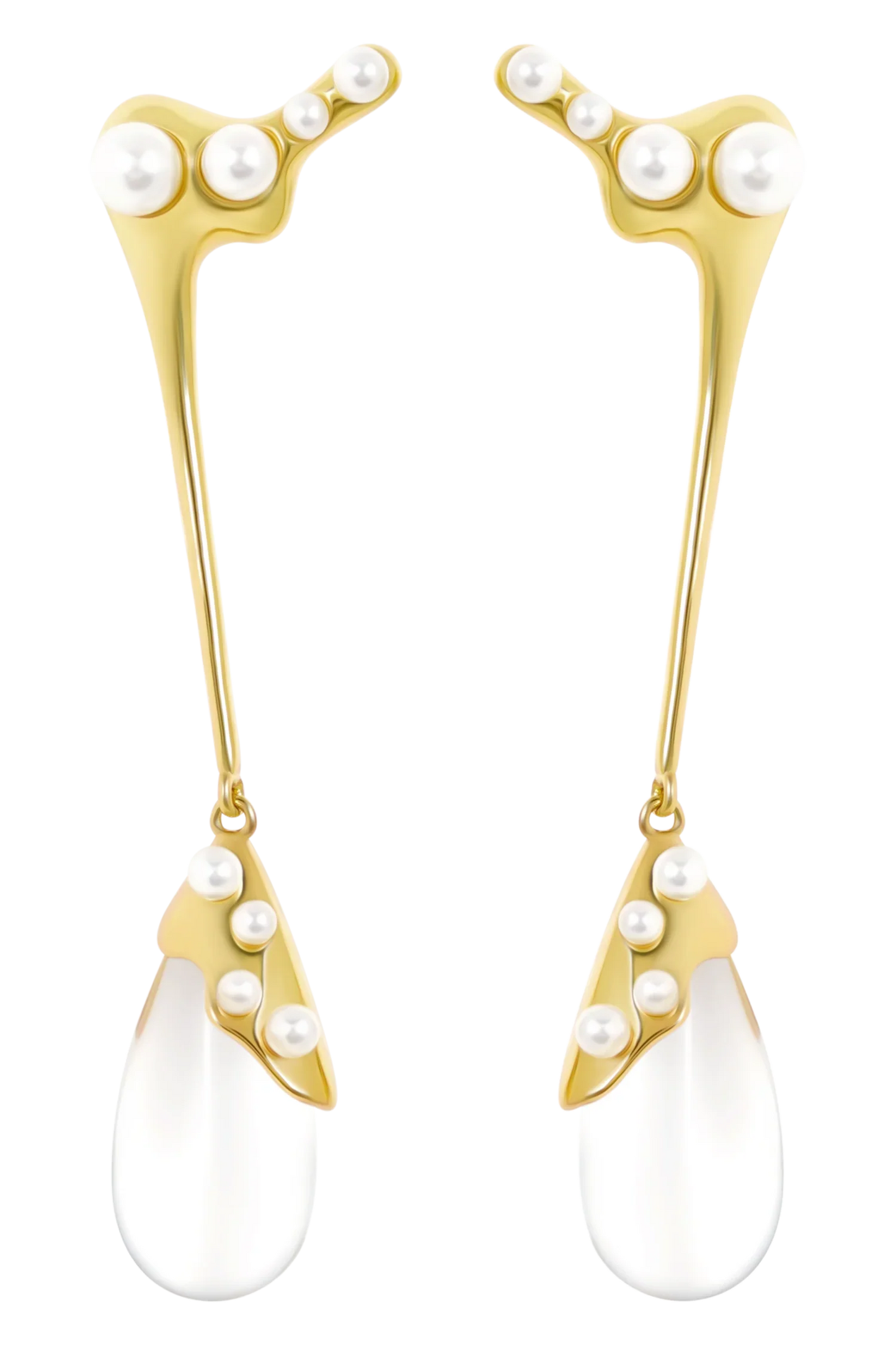 Adelaide Pearl Drop Earrings Gold