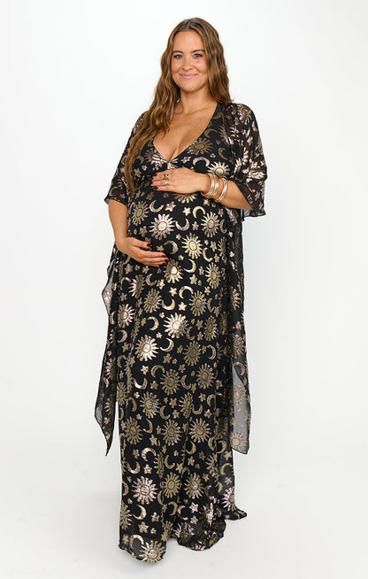 Wanderlust Maxi Dress ~ Celestial Shimmer Chiffon
