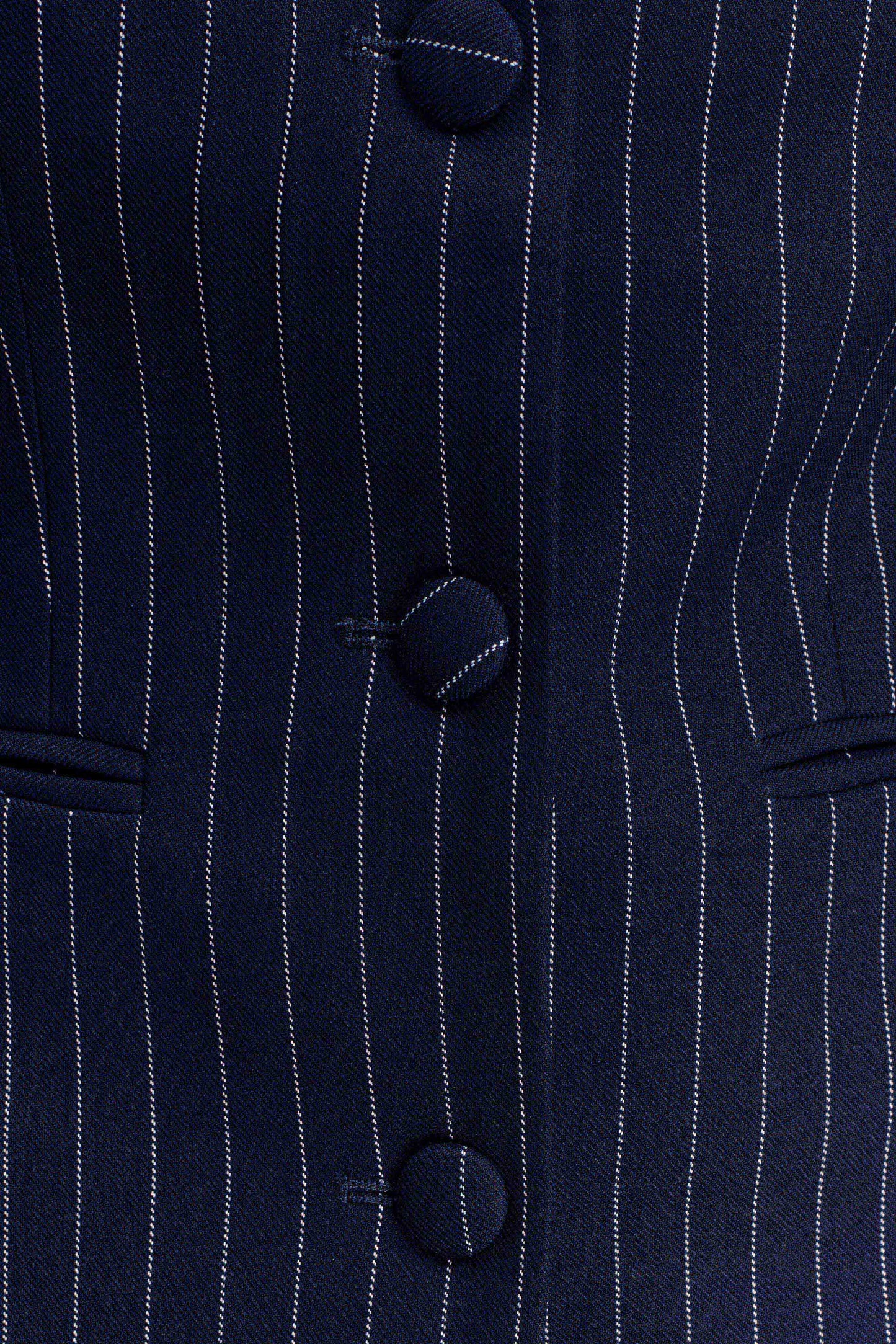 Bellamy Cinched Blazer Navy Pinstripe