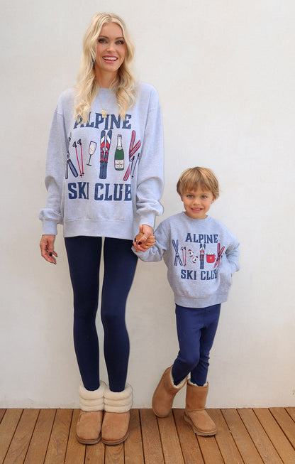 Davis Sweatshirt ~ Little Alpine Ski Club Graphic