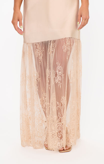 Vanity Dress ~ Champagne Luxe Satin
