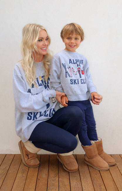 Davis Sweatshirt ~ Little Alpine Ski Club Graphic