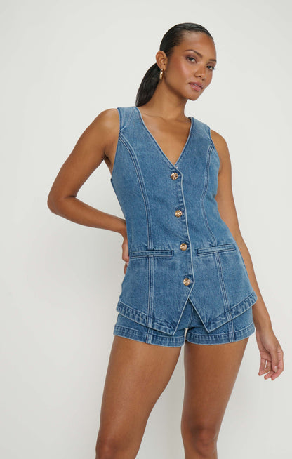 Venture Out Romper ~ Ripple Indigo