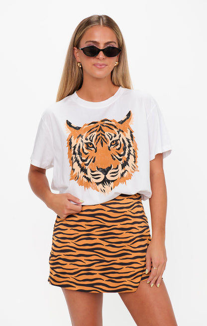 Spencer Skort ~ Great Tiger Luxe Satin