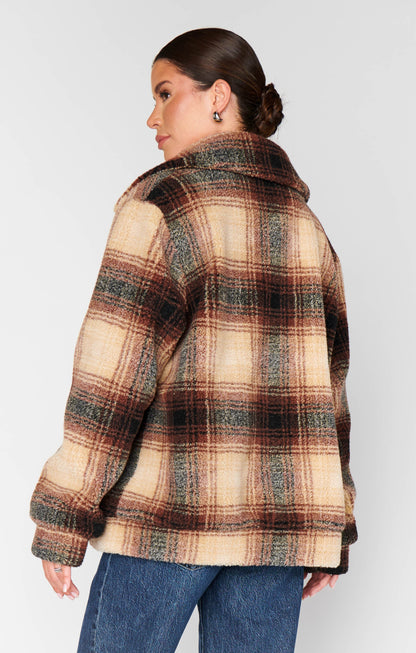 Hunter Jacket ~ Homestead Faux Sherpa Plaid