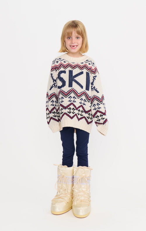 Mini Ski In Sweater ~ Cream Ski Knit