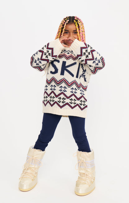 Mini Ski In Sweater ~ Cream Ski Knit