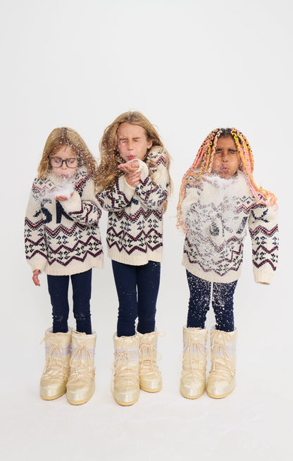 Mini Ski In Sweater ~ Cream Ski Knit