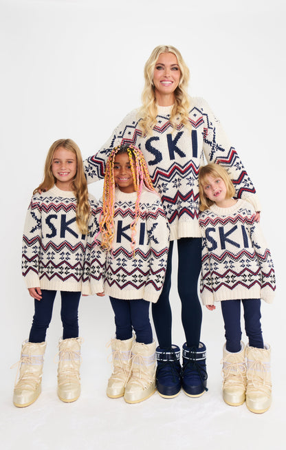 Mini Ski In Sweater ~ Cream Ski Knit