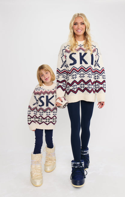 Mini Ski In Sweater ~ Cream Ski Knit