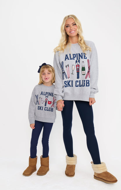 Davis Sweatshirt ~ Little Alpine Ski Club Graphic