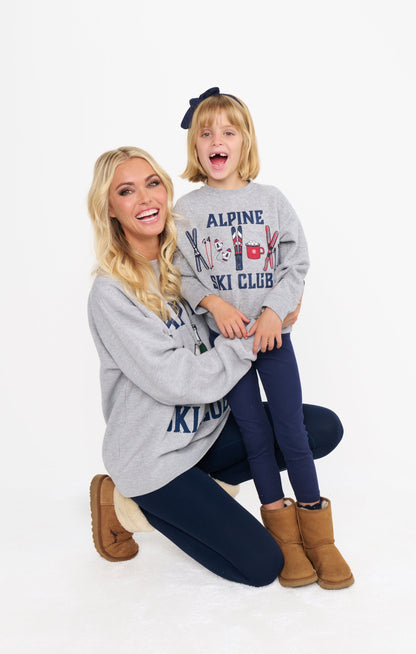 Davis Sweatshirt ~ Little Alpine Ski Club Graphic