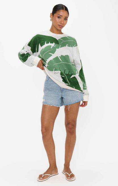 Adventure Sweater ~ Tropical Palm Knit
