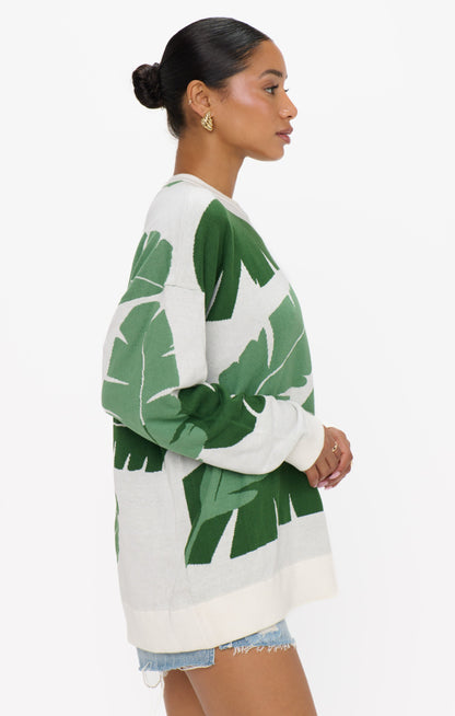 Adventure Sweater ~ Tropical Palm Knit